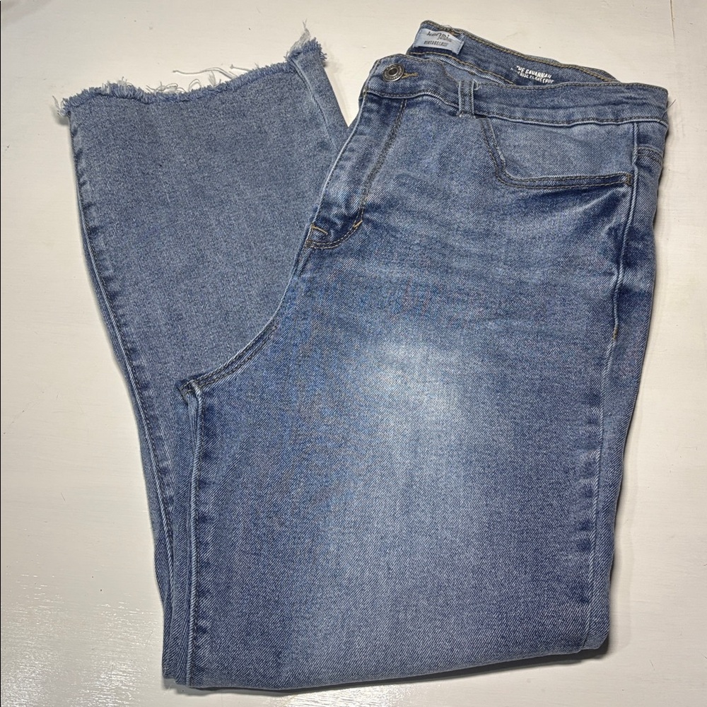 Kensie Light Blue High Rise Flare Jeans